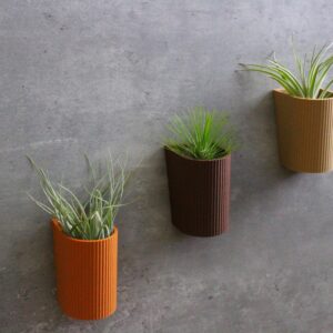 Wall Fridge Mount Wave Vase Various Sizes Magnetic / Screw Mount Air Plant Modern 3D Printed Vase decorative Gift Ideas Plants